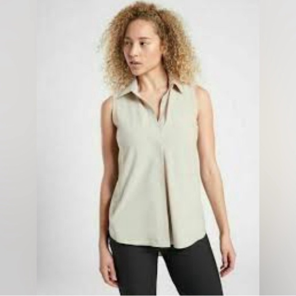 Athleta Urbanite Sleeveless Button Down Tank